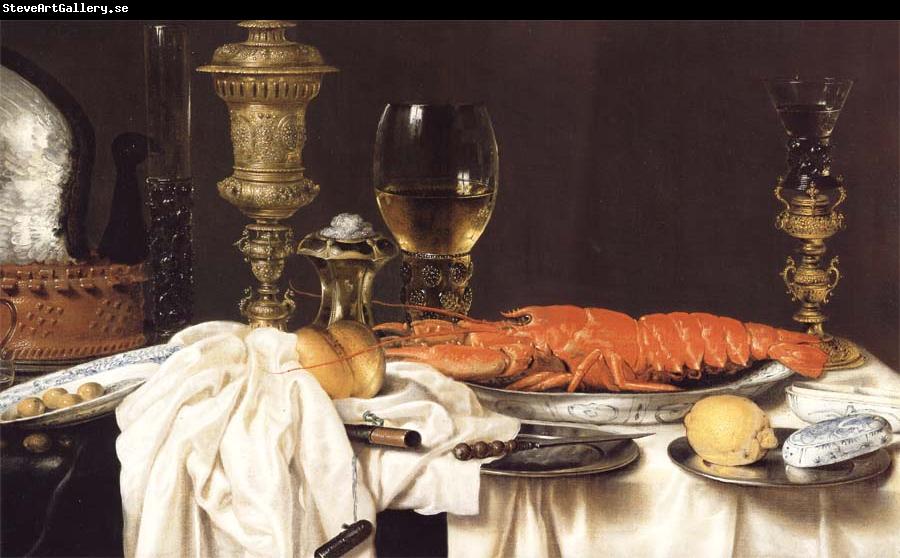Willem Claesz Heda Detail of Still Life with a Lobster